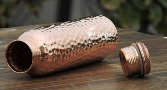 How to clean copper bottle vessel from inside